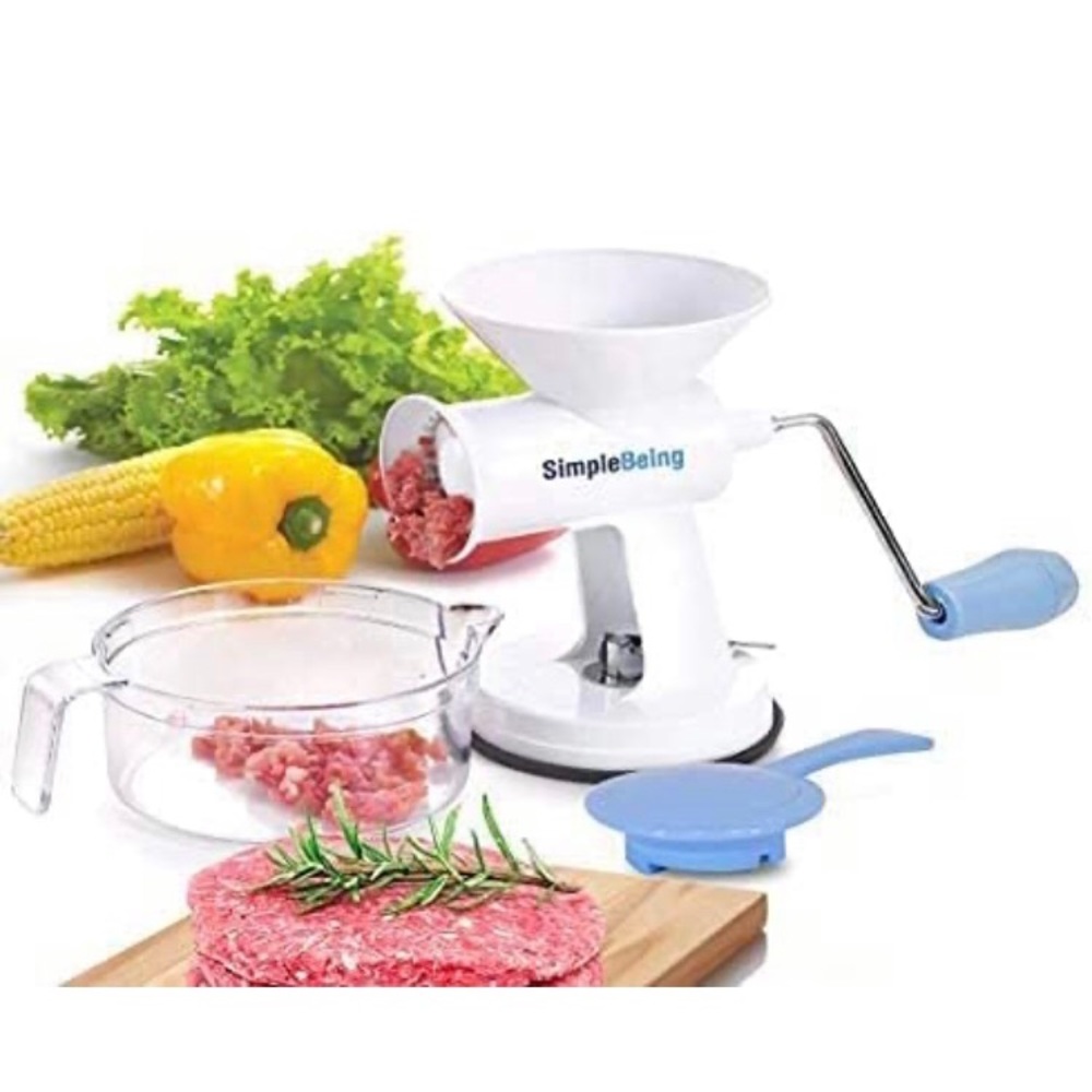 Manual Meat Grinder Set w/Stainless Steel Blades